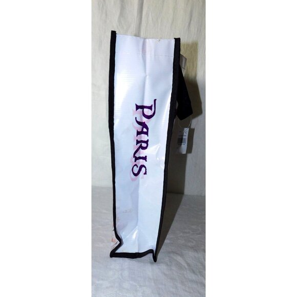 Paris Themed Reusable Tote Bag With Eiffel Tower Print - Picture 3 of 13